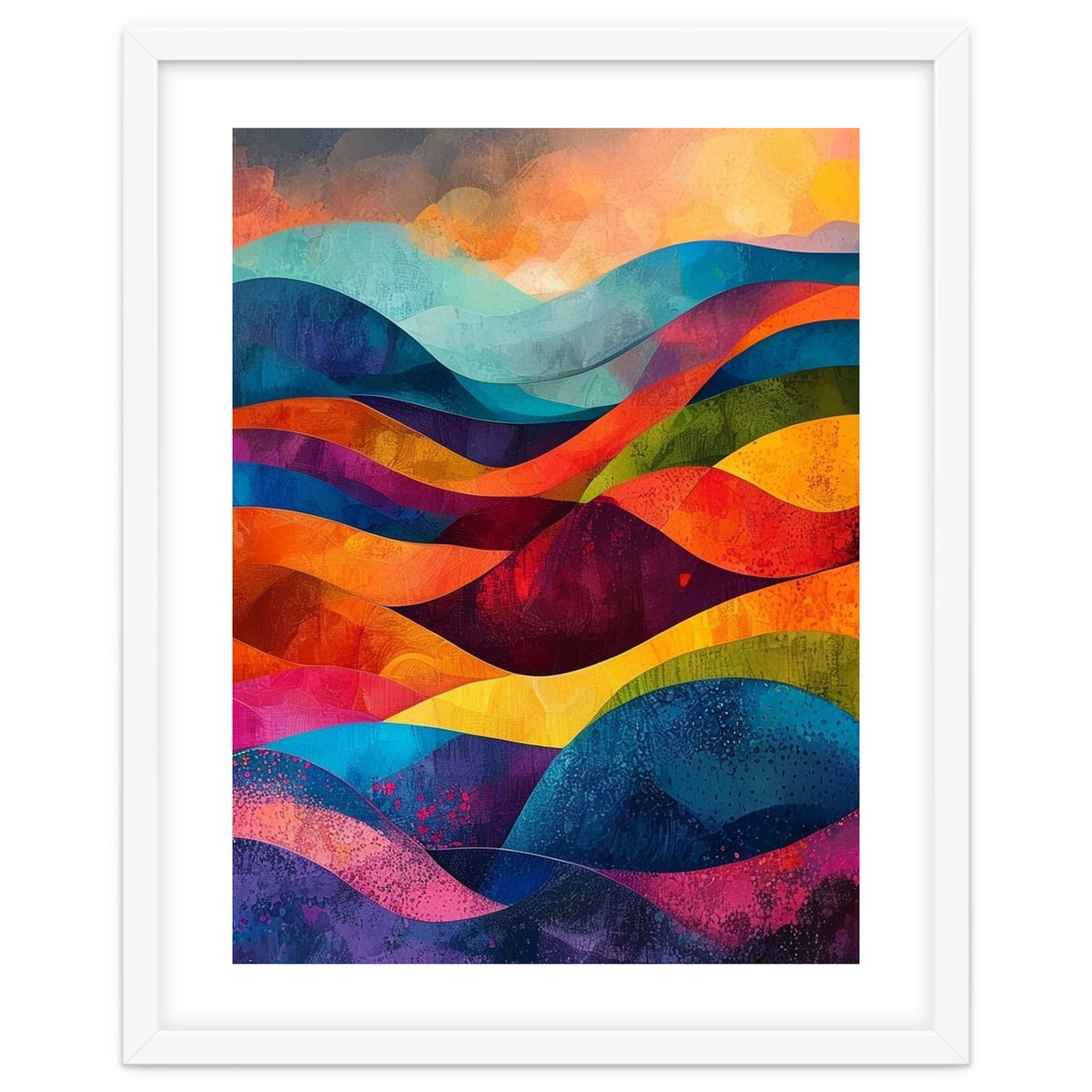 Abstract Rainbow Mountain Landscape