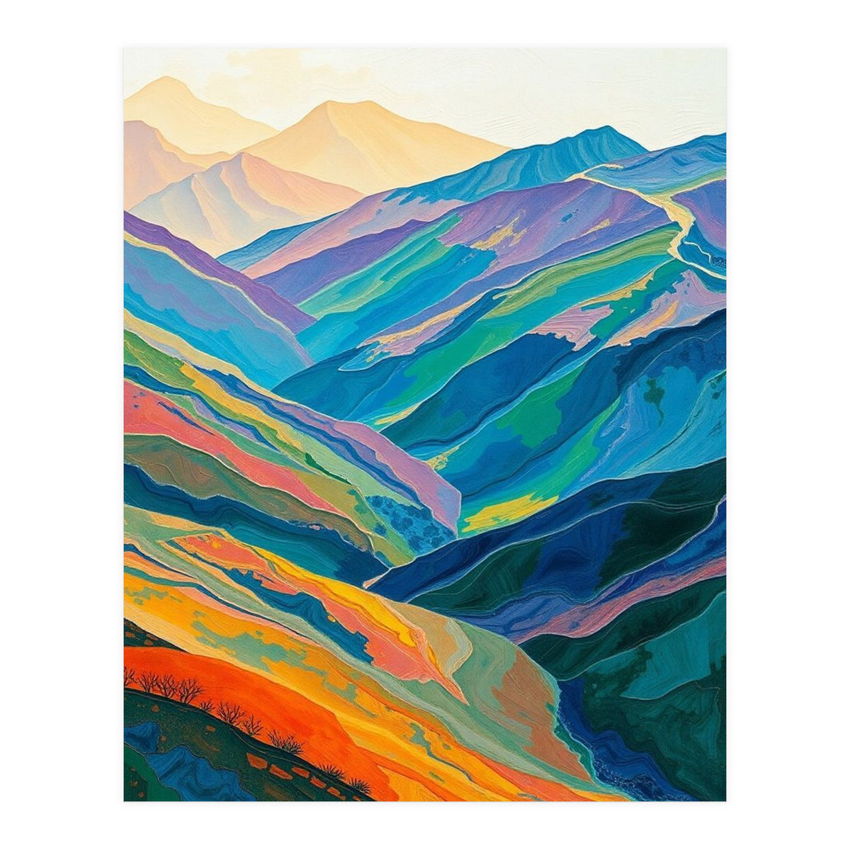 Abstract Mountain Landscape (Print Only)