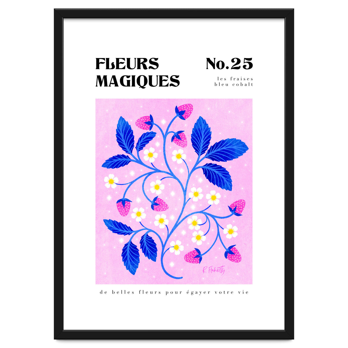 Magical Flowers No.25 Cobalt Strawberries