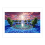 Oasis of Dreams: Surreal Tropical Landscape (Print Only) thumbnail