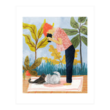 Saturday Afternoon | Cat Mom Pets Photography | Animals Kitten Picnic Watercolor Painting (Print Only) thumbnail