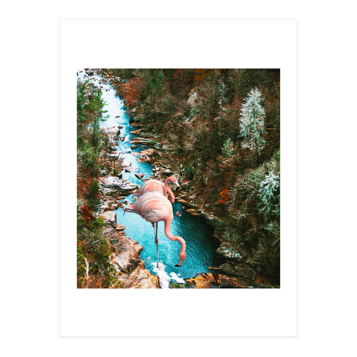 Flamingo Forest #society6 #decor #buyart (Print Only)