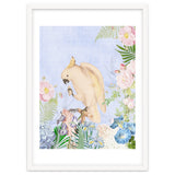 White Cockatoo In Flower Jungle thumbnail