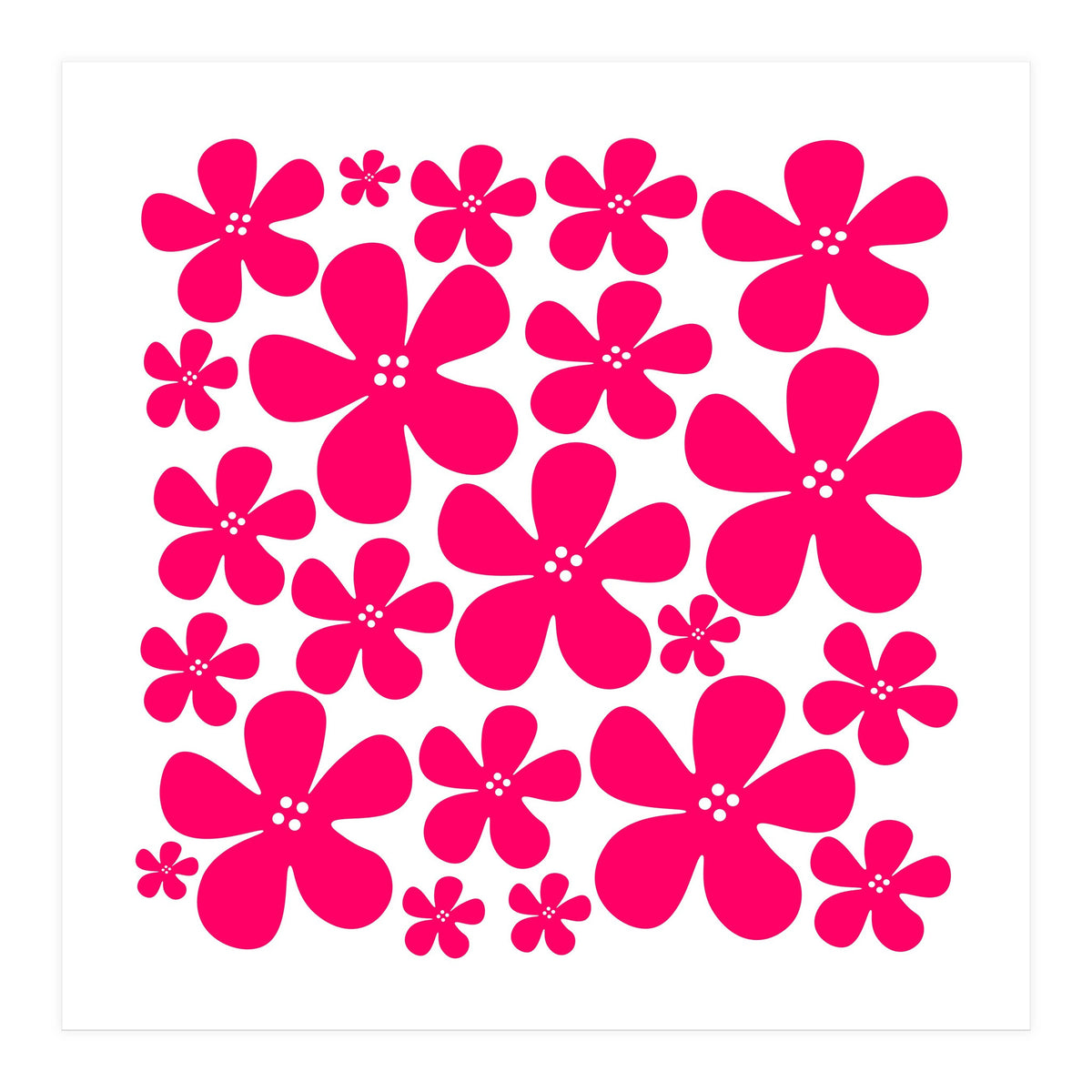 Pink Flowers Pattern (Print Only)