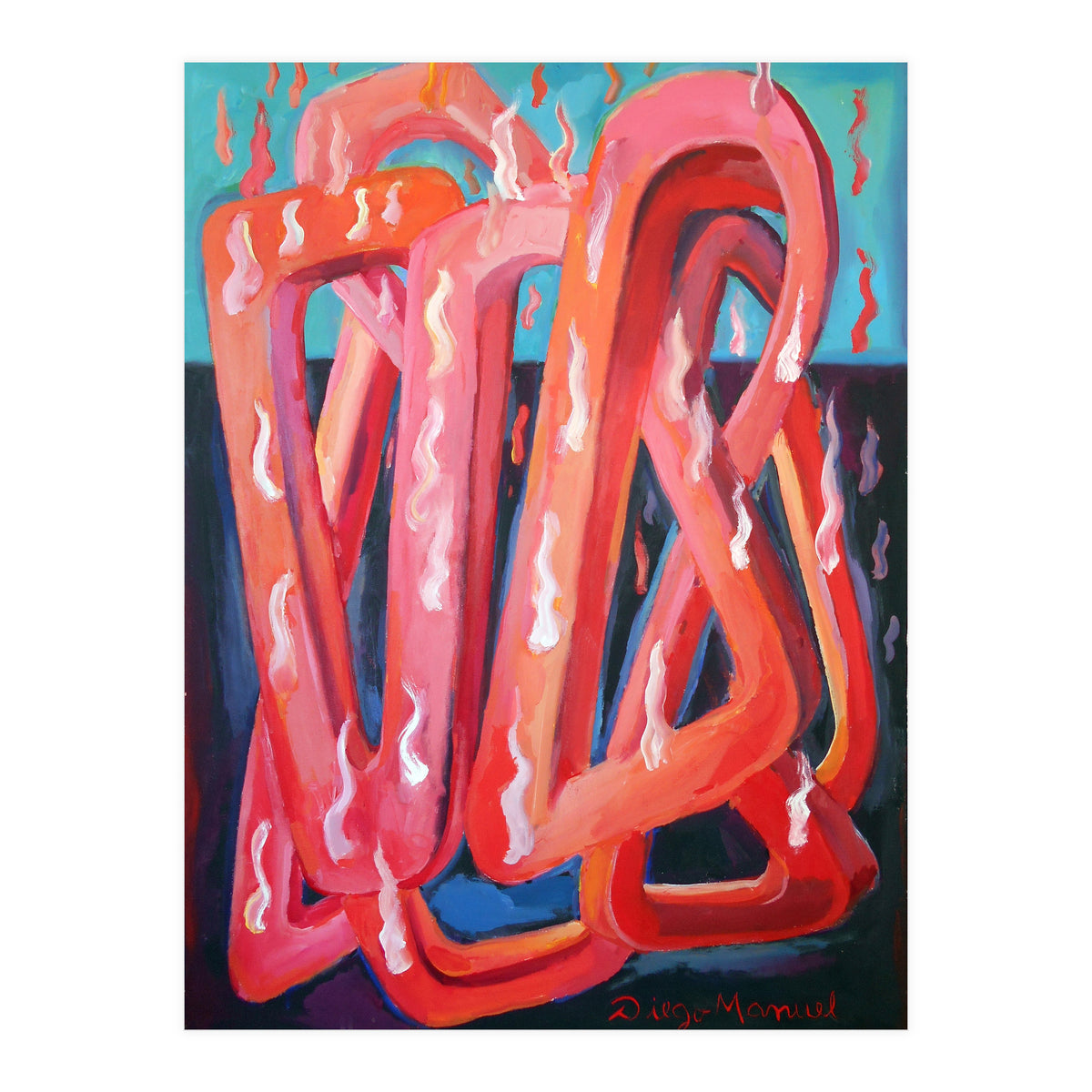 Formas En El Fuego 1 (Print Only)