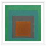 JOSEF ALBERS - HOMAGE TO THE SQUARE GREY BROWN GREEN thumbnail