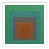JOSEF ALBERS - HOMAGE TO THE SQUARE GREY BROWN GREEN
