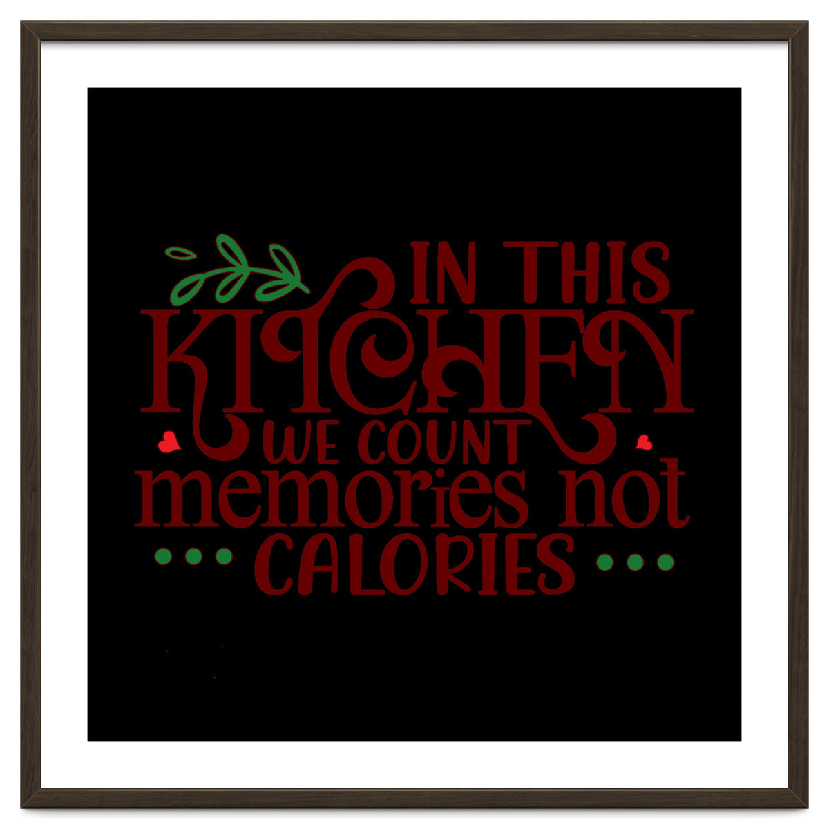In This Kitchen We Count Memories Not Calories