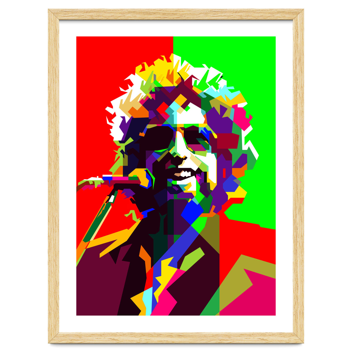 Bob Dylan Country Folk Singer Pop Art WPAP