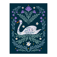 Swan Purple And Teal (Print Only)