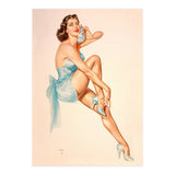 Beautiful Pinup Woman Posing In Ballerina Costume (Print Only) thumbnail