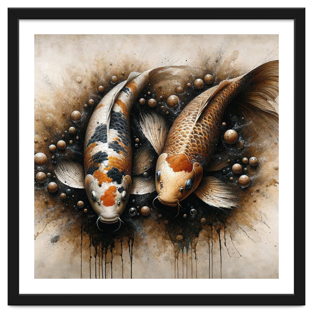 Powerful Koi Fish Pair