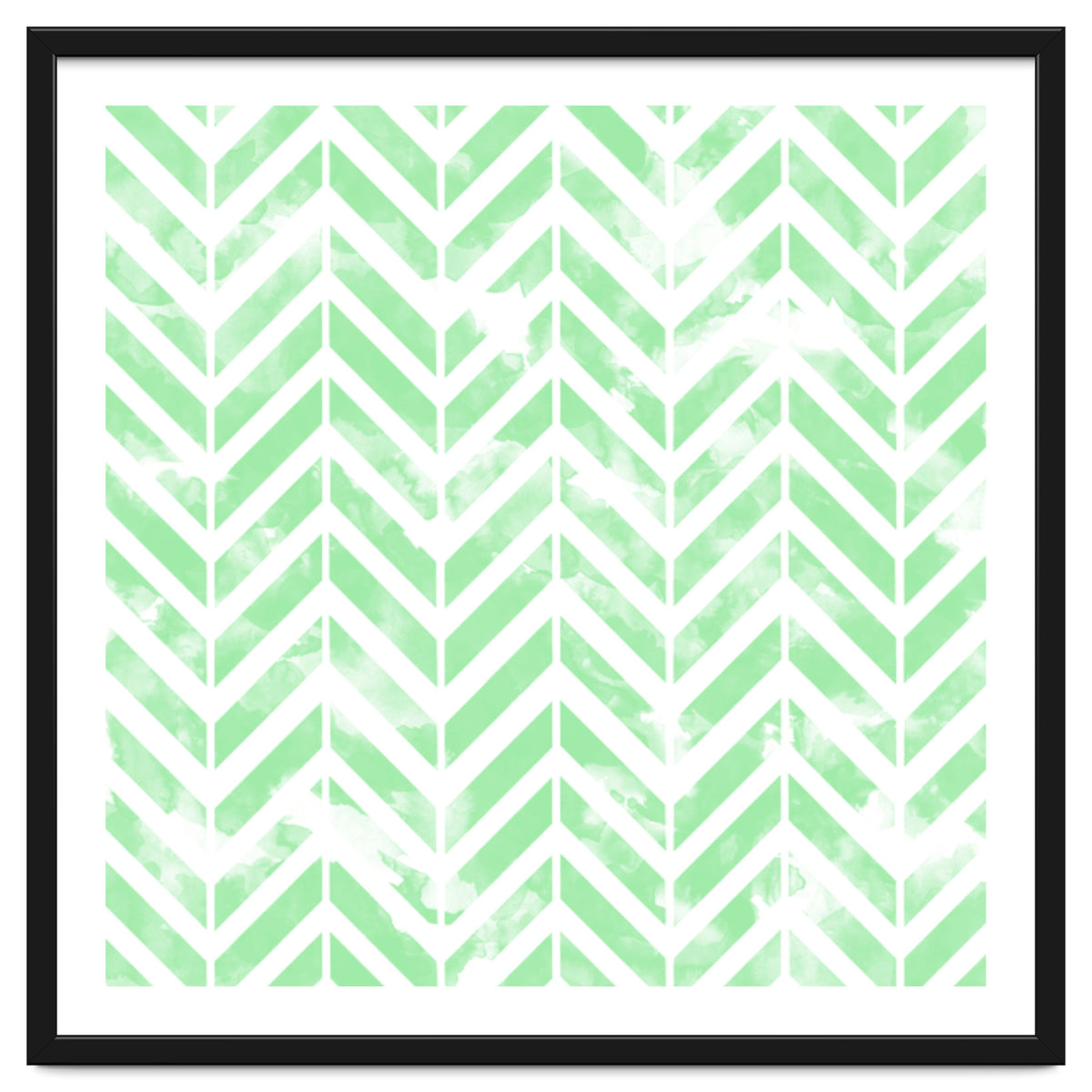 Shabby Green Chevron