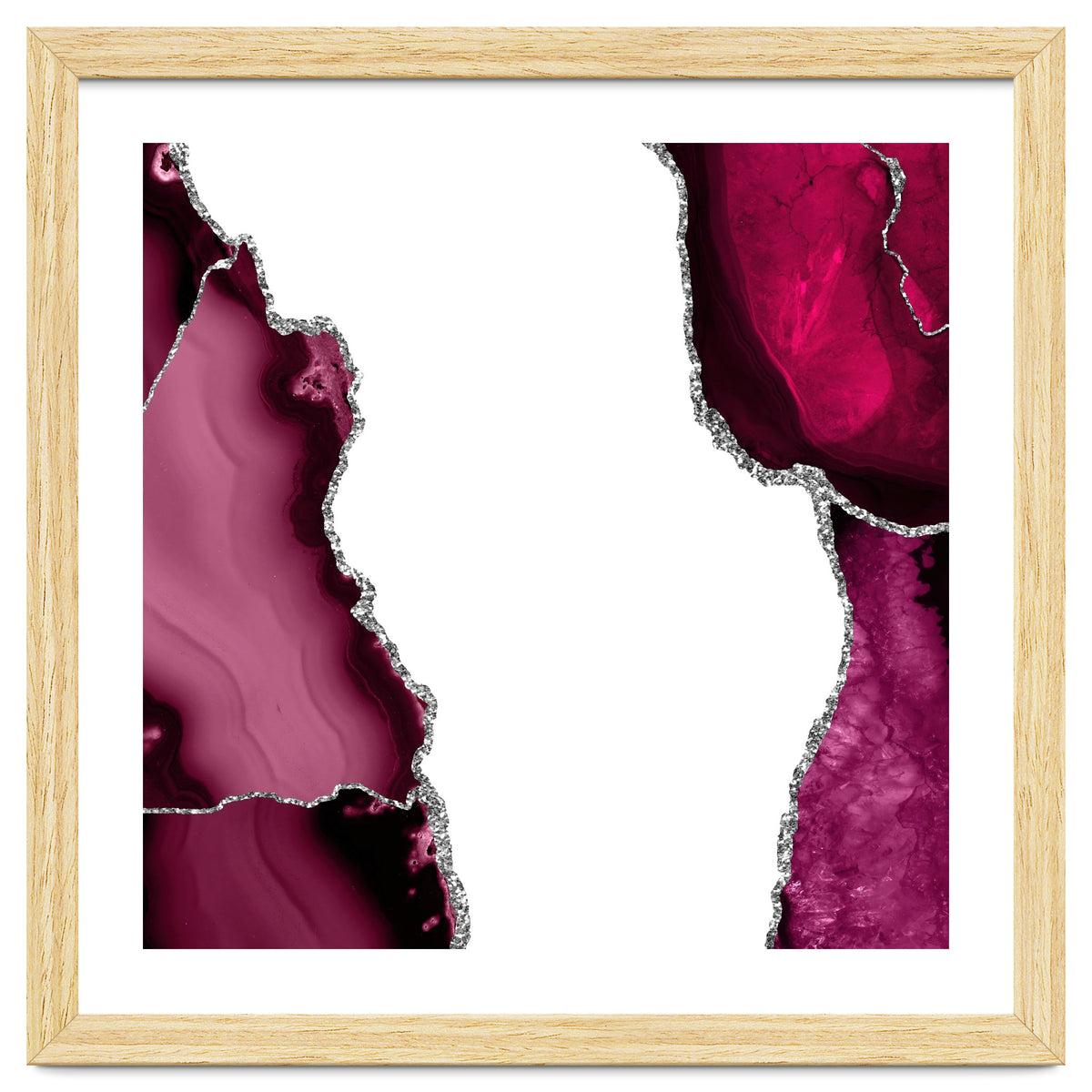 Burgundy & Silver Agate Texture 07
