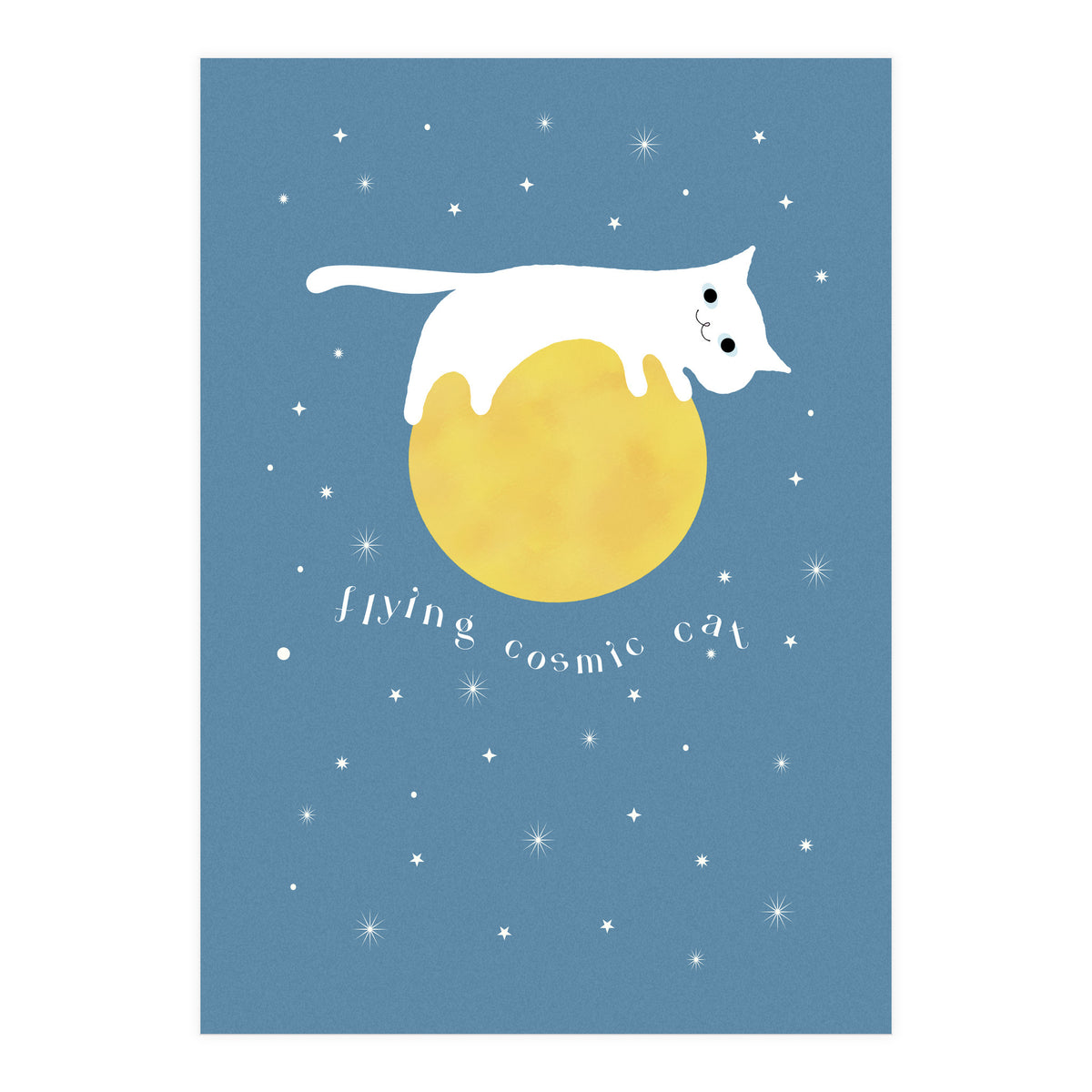 Flying cosmic cat (Print Only)