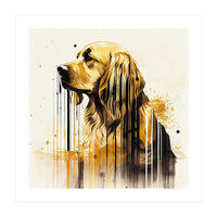 Watercolor Golden Retriever Dog (Print Only)