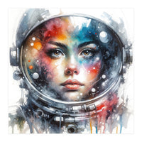 Watercolor Woman Astronaut (Print Only)