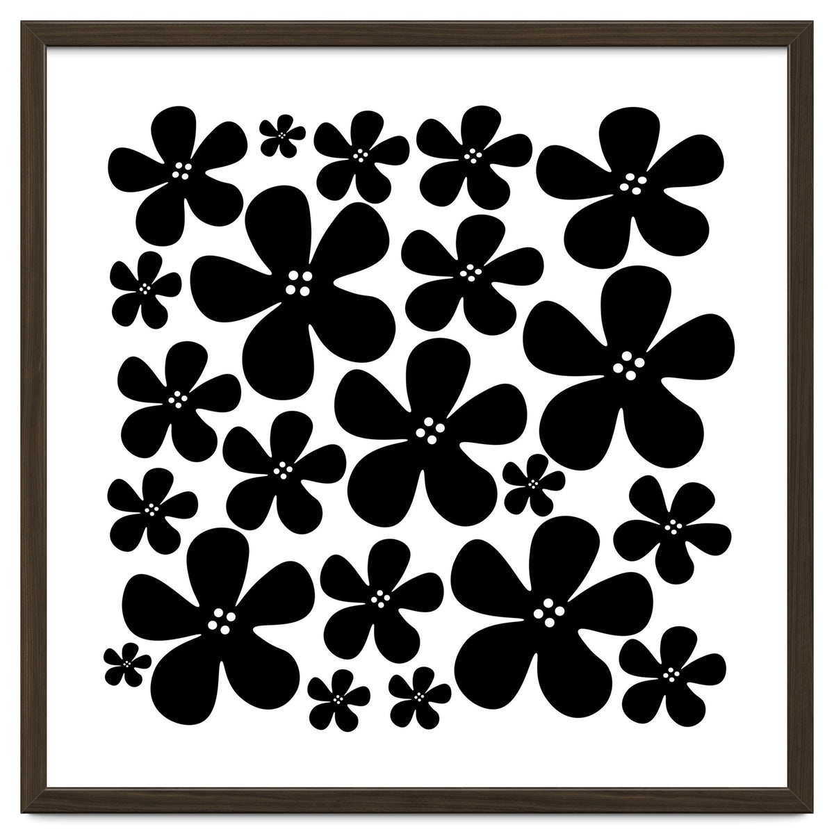 Black Flowers Pattern