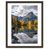 Golden Autumn Reflection: Majestic Mountain Wilderness Landscape thumbnail