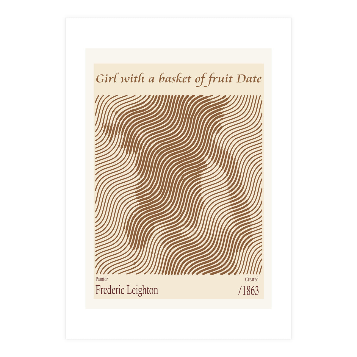 Girl With A Basket Of Fruit Date – Frederic Leighton (1863) (Print Only)