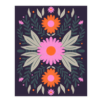 Pink And Orange Flowers (Print Only)