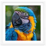Close Up Blue And Yellow Macaw Parrot Face thumbnail