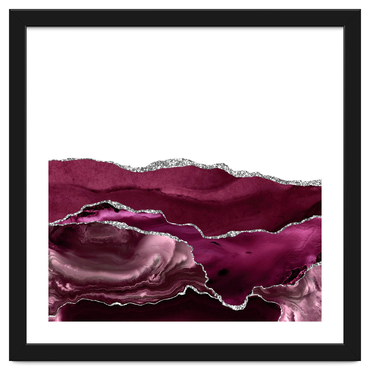 Burgundy & Silver Agate Texture 11