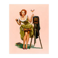 Sexy Pinup Woman On Photo Session (Print Only)