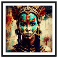 Armored Warrior Woman Portrait