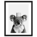 Koala, Toilet Paper Crown, Cute Animal Bathroom Art thumbnail