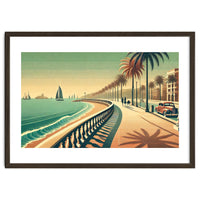 Vintage Coastal Promenade Poster