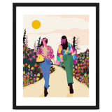 Besties, Best Friends Friendship Fashion, Girl Power Empower Bohemian Travel Companion Soulmates Gift thumbnail