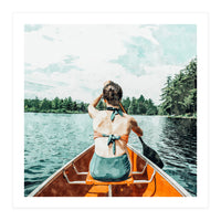 Row Your Own Boat | Woman Empowerment Confidence Painting | Positive Growth Mindset Boho Adventure (Print Only)
