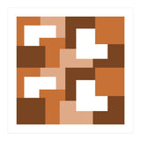 Brown Abstract Square Tiles (Print Only) thumbnail