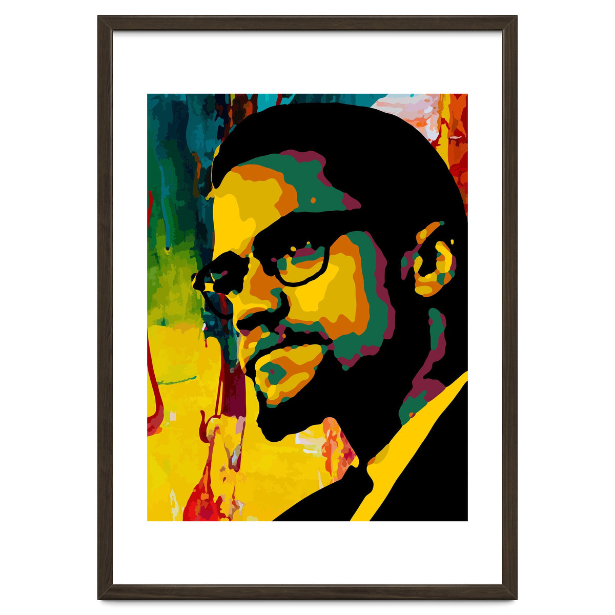 Malcolm X Colorful Abstract Art