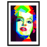 Marilyn Monroe Colorful Illustration Pop Art WPAP