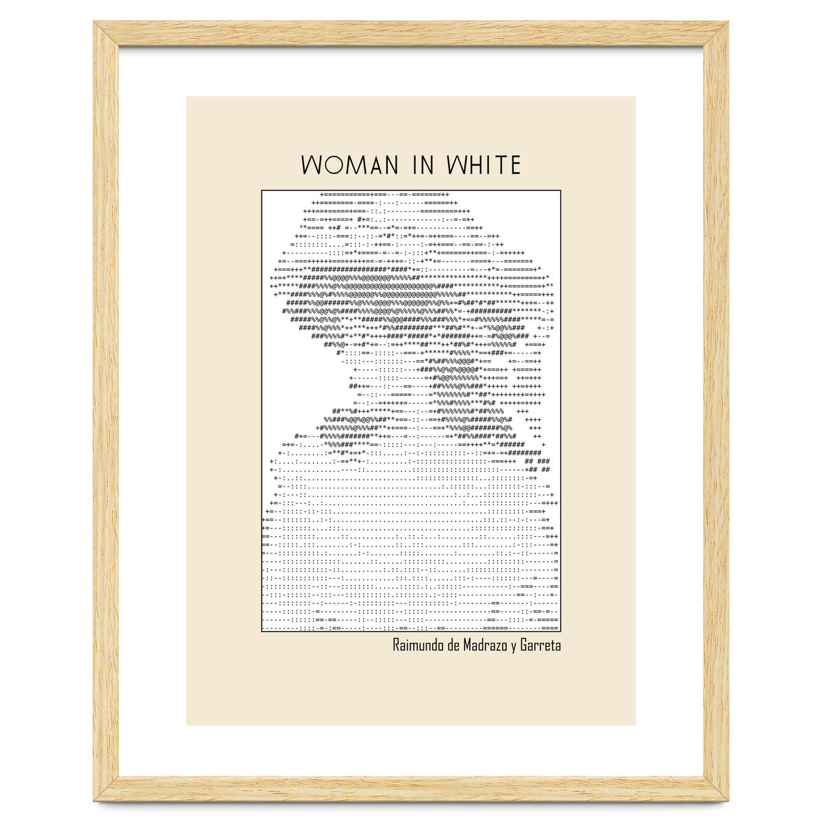 Woman In White – Raimundo De Madrazo Y Garreta (ascii Art)