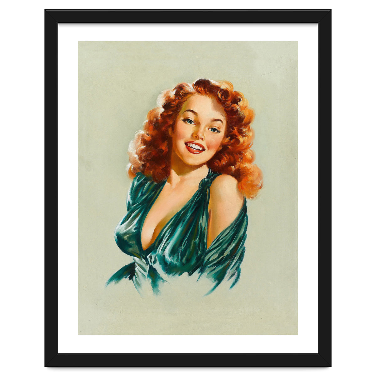 Portrait Of A Redhead Pinup Woman