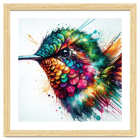 Watercolor Hummingbird Portrait