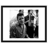 The American singer Elvis Presley during a recording session in 1956. thumbnail