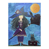 Cassandra, the Little Witch, with Merlin, the cat, and Circe, the Raven (Print Only) thumbnail