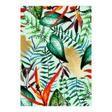 Paradise, Tropical Jungle Botanical Bohemian Illustration, Palm Bird of Paradise Gold Painting (Print Only) thumbnail