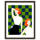 Moods, Checkers Girl Friends Chic Chess, Modern Bohemian Eclectic Woman Girl Boss, Bff Fashion Style thumbnail