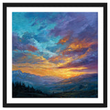 Ethereal Alpine Sunset Over Distant Peaks thumbnail