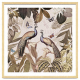 Vintage Sepia Exotic Peacocks Jungle thumbnail