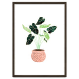 Home Plant | Ceramic Botanical Planter Illustration | Minimal Bohemian Watercolor Painting Polka Dot thumbnail
