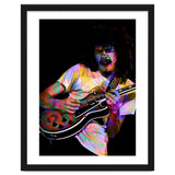 Carlos Santana . American Rock Guitarist Legend Colorful thumbnail
