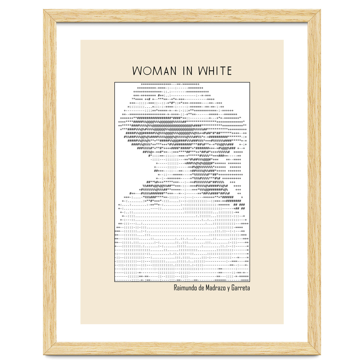 Woman In White – Raimundo De Madrazo Y Garreta (ascii Art)