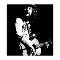 Ian Anderson Rock Music Legend in Grayscale (Print Only)