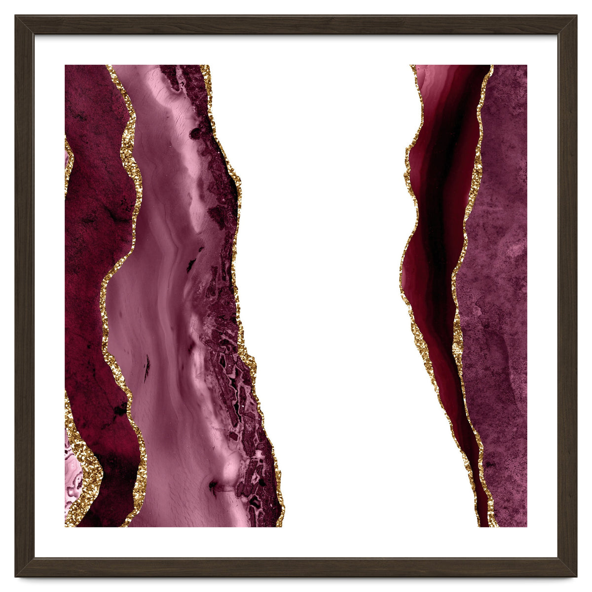 Burgundy & Gold Agate Texture 20